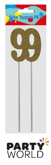 Gold Glitter Cake Topper Number 9 (2)