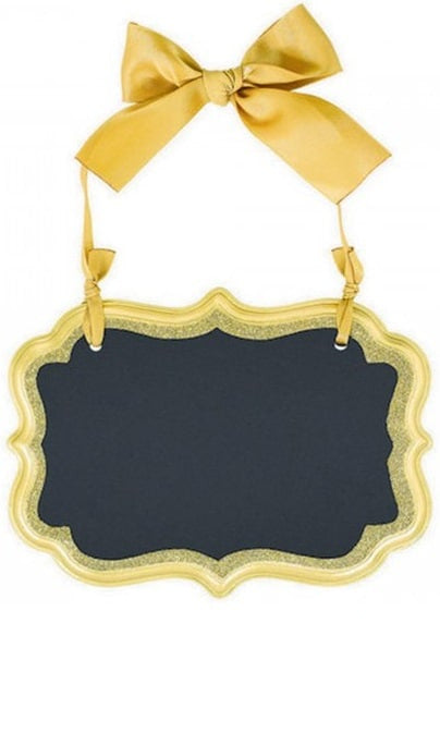 Gold Glitter Decorative Mini Blackboard Sign