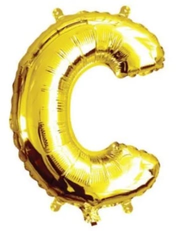 Gold Letter C Foil Mini Balloon