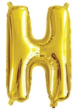 Gold Letter H Foil Mini Balloon