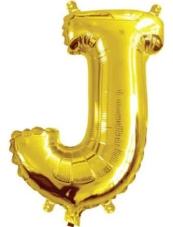 Gold Letter J Foil Mini Balloon