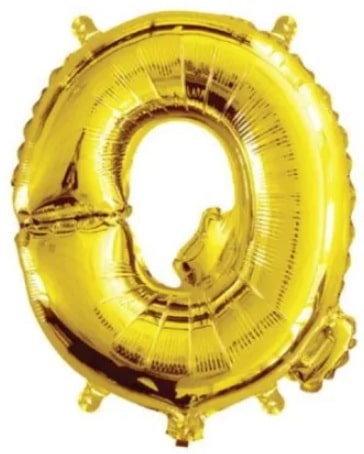 Gold Letter Q Mini Foil Balloon