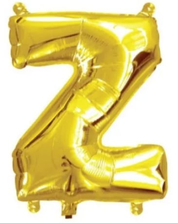 Gold Letter Z Mini Foil Balloon