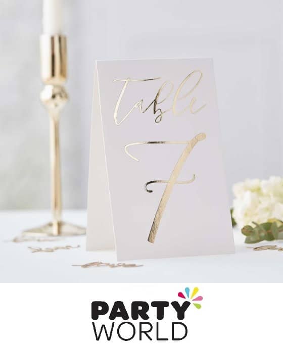 Wedding Table Card Numbers 1-12