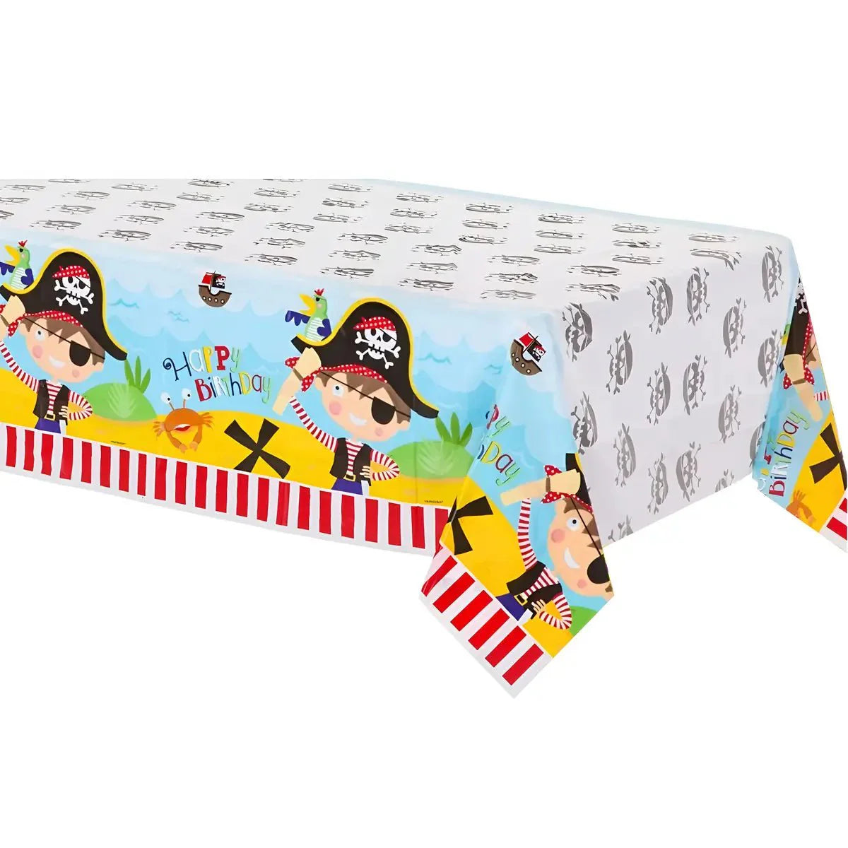 Pirate Plastic Tablecover - Happy Birthday