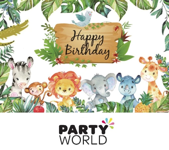 Wild Two Jungle Themed Thin Cloth Backdrop 150 x 100 cm