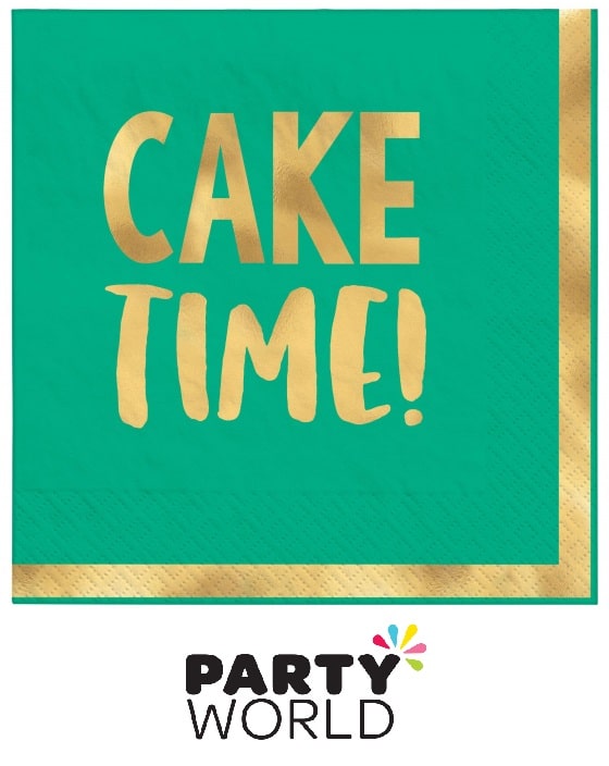 Happy Dots Cake Time Paper Beverage Napkins (16)