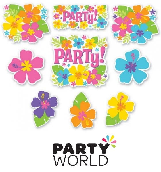 Hibiscus Party Value Pack Party Cutouts (12)
