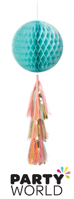 Honeycomb Pastel Ball And Tassels Party Decoration