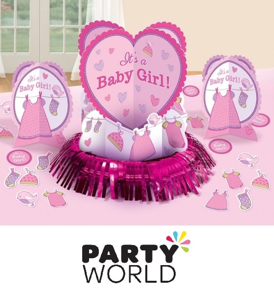 Its A Girl Baby Shower Party Table Decorating Kit
