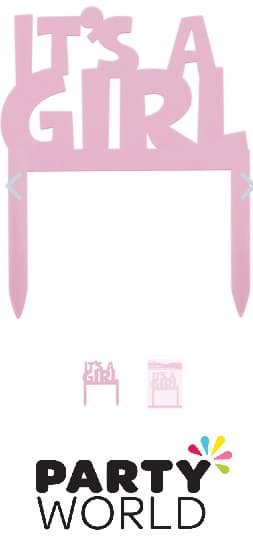 It's a Girl Pink Party Cake Topper