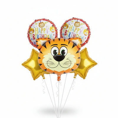 Jungle Safari Birthday Party Foil Balloon Bouquet (5pcs)