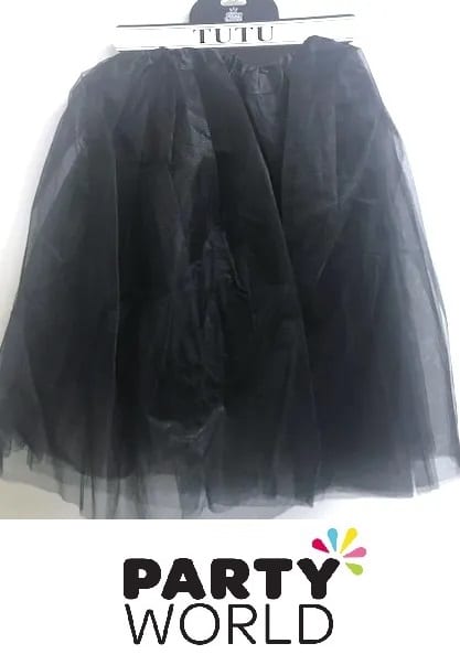 Long Adult Black Tutu (60cm long)