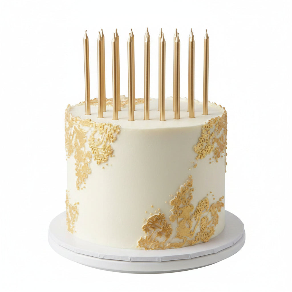Candles Metallic Gold 12pk