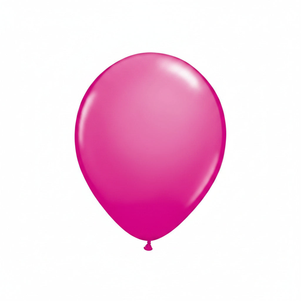 Single metallic magenta pink 30cm latex balloon for hen parties and unicorn birthdays