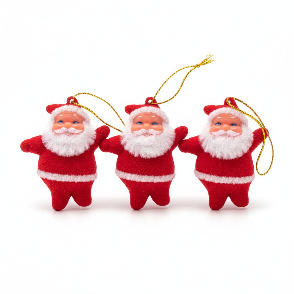 Christmas Mini Santa Decorations 3pk