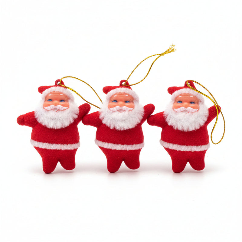 Christmas Mini Santa Decorations 3pk