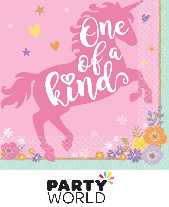 Magical Unicorn One Of A Kind Beverage Napkins (16pk)