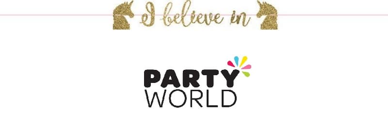 Magical Unicorn Party Glitter I Believe In Unicorns Banner
