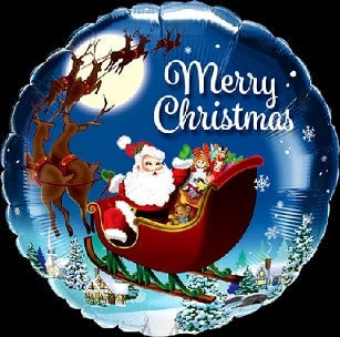 Merry Christmas Foil Balloon 45cm