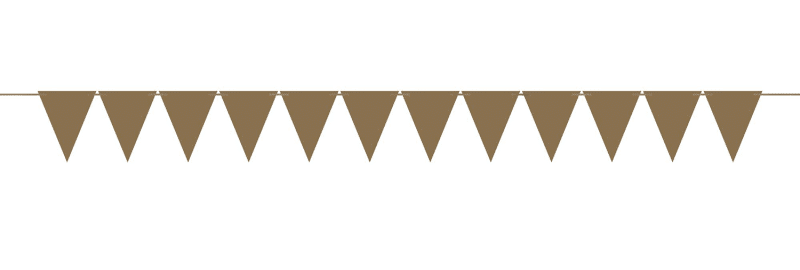 Mini Paper Pennant Banner - Gold