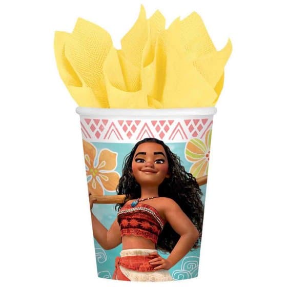 Moana Party Paper 9oz Cups (8)