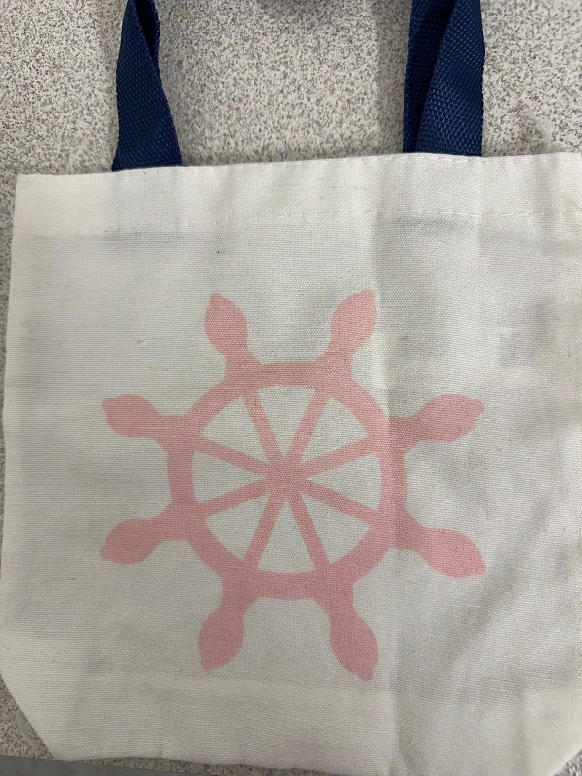 Nautical Fabric Tote Bag - Wheel