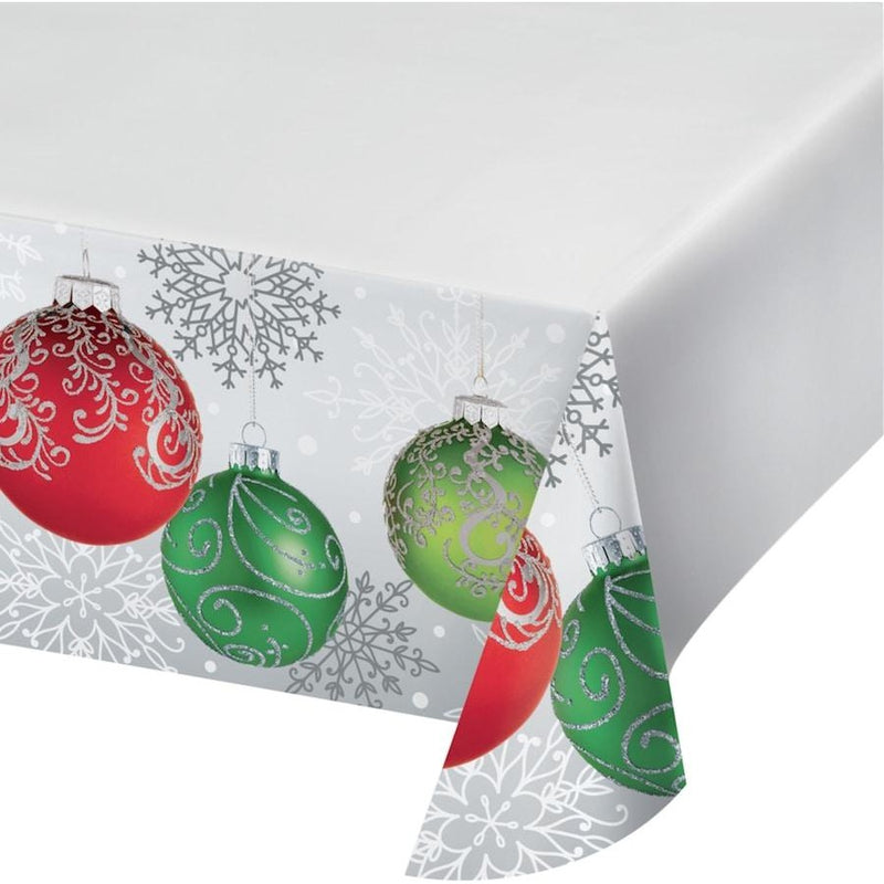 Christmas Elegant Ornaments Paper Table Cloth