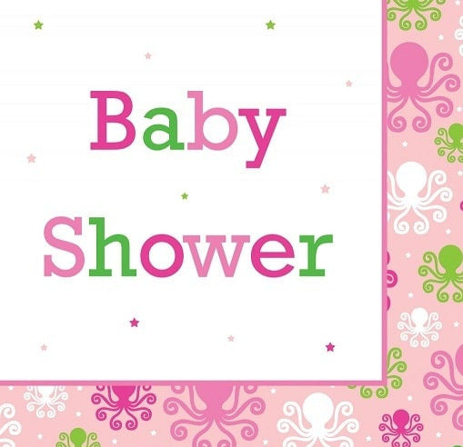 Ocean Preppy 1st Birthday Luncheon Napkin Pink (16)