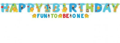 One Wild Boy Jumbo Letter Banner Kit