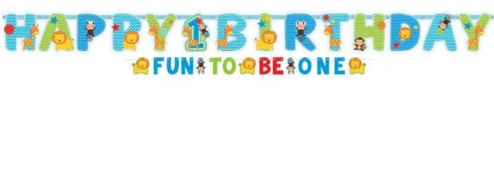One Wild Boy Jumbo Letter Banner Kit