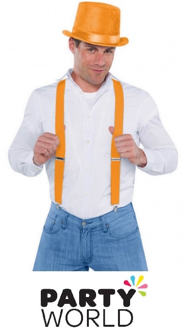Orange Mens Suspenders