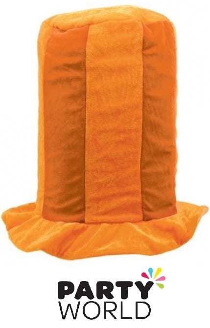 Orange Tall  Cloth Top Hat