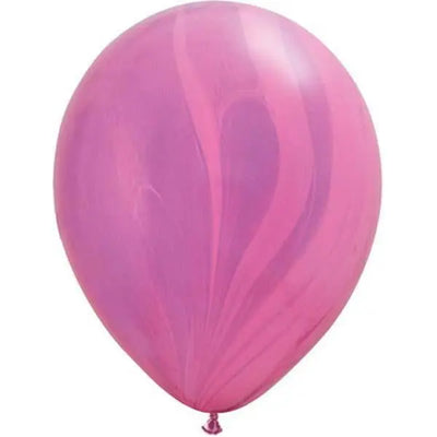 Uninflated - Balloon Single Pink/Violet Marble