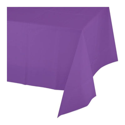 Plastic Table Cover Rectangle - Purple