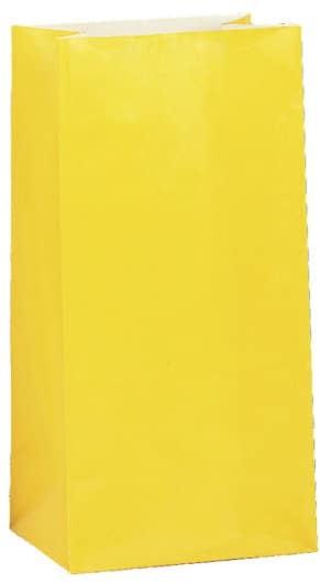 Paper Treat Bags - Yellow (12)