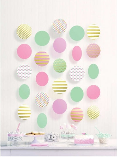 Pastel Hanging Decorations 5 strings