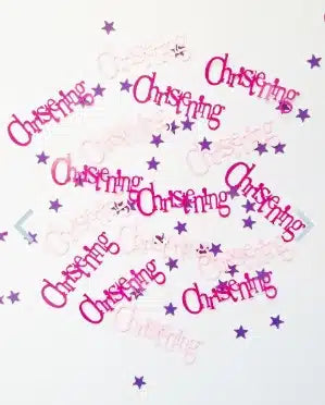 Pink Christening Confetti