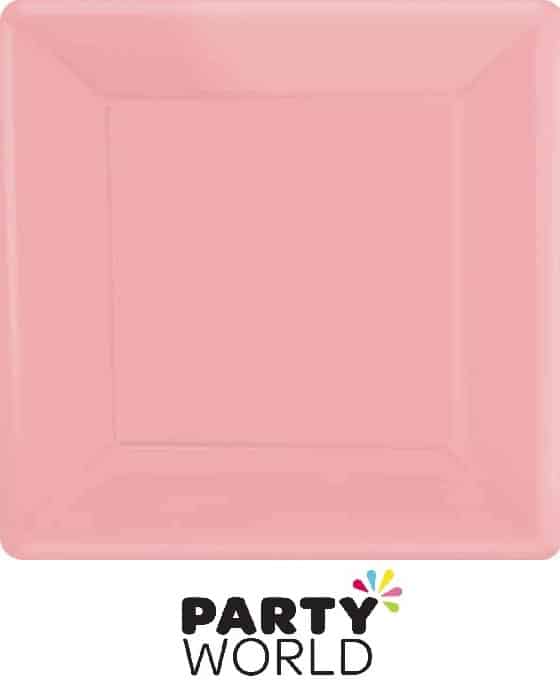 Silver Square Paper Plates 7in (20pk)