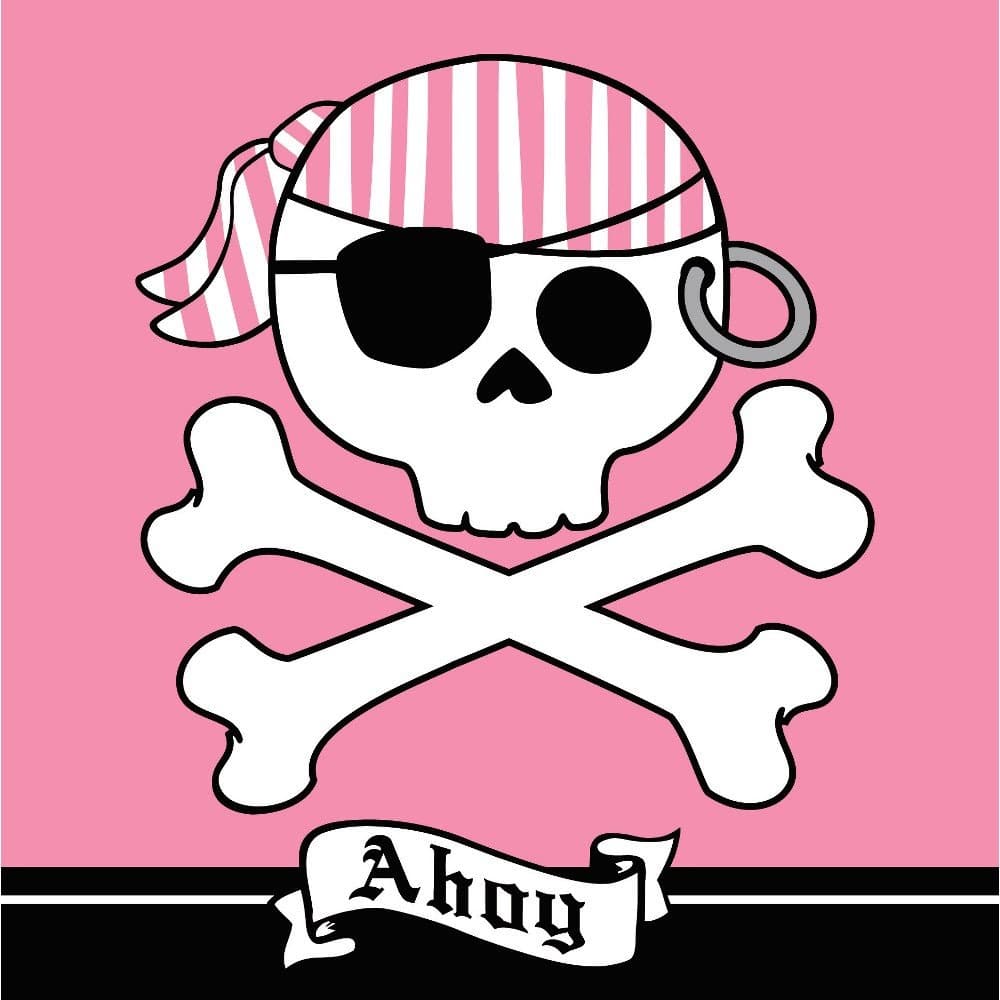 Pirate Party Pink Luncheon Napkins (16)