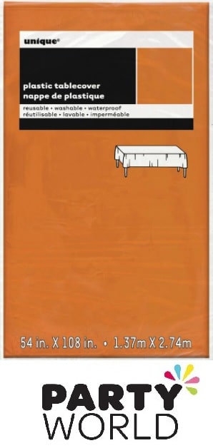 Orange Party Plastic Tablecover