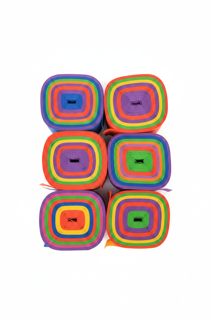 Crepe Streamers Rainbow 6pk