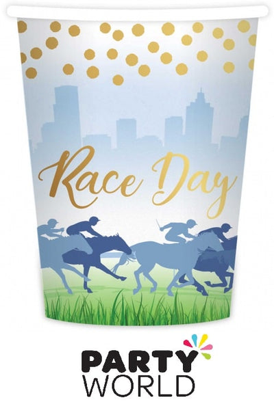 Race Day Hot Stamped Paper Cups (Pack of 8)