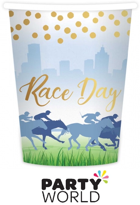 Race Day Hot Stamped Paper Cups (Pack of 8)