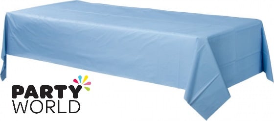 Pastel Blue - Round Plastic Tablecover