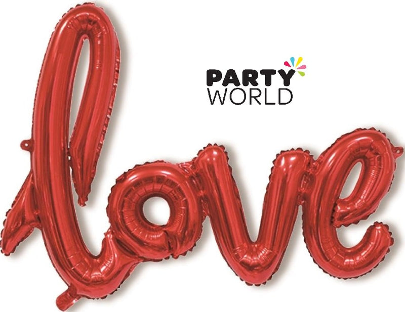 Silver Love Foil Letter Balloon Banner 30cm