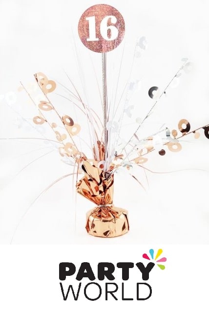 Glitz Rose Gold 16th Birthday Foil Balloon 45cm