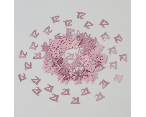 Rose Gold 21st Foil Table Scatters Confetti