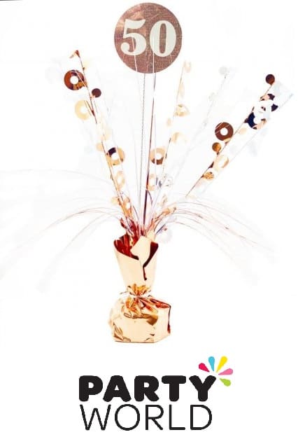 5th Birthday Pink Star Foil Spray Centerpiece / Balloon Weight (Store pickup only, Not for delivery!)