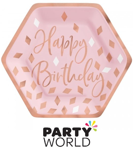Rose Gold & Blush Pink Mini 5inch Paper Lanterns (5)